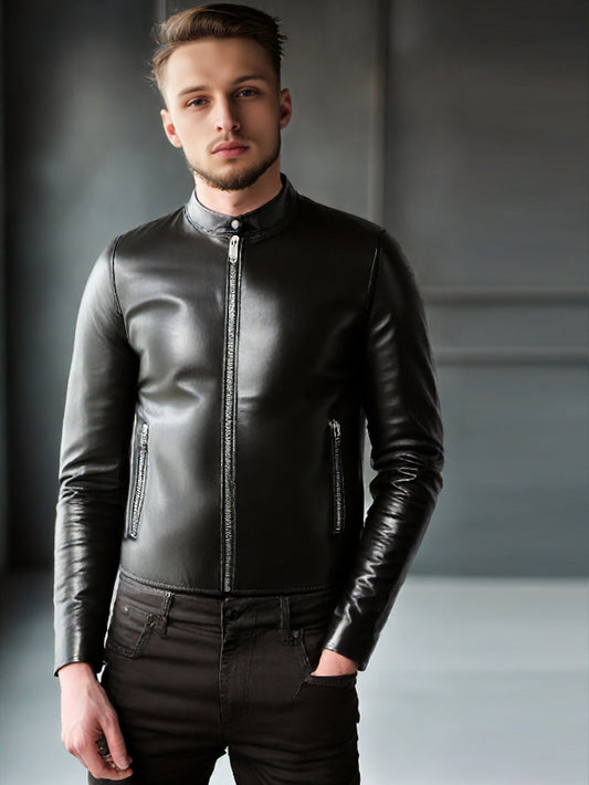 Veste en cuir Icon coupe élégante
