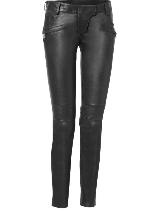 Pantalon en cuir slim design