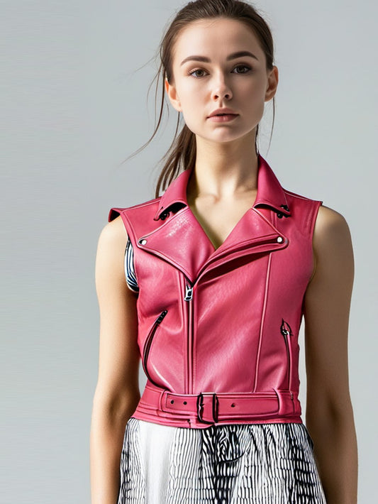 Gilet en cuir Slim Line