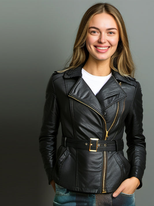 Veste en cuir moderne et slim
