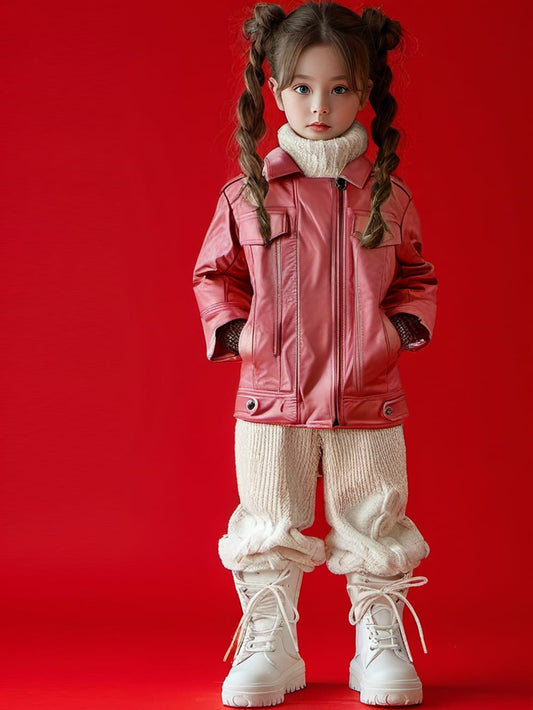 Veste en cuir Smart Sophia pour fille