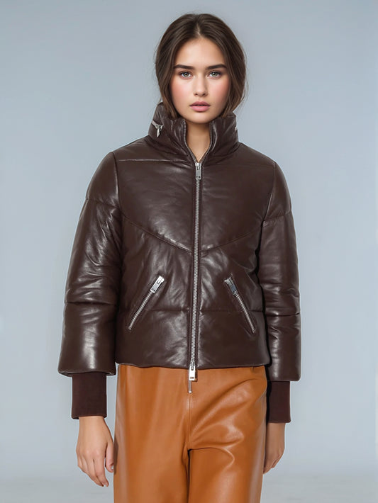 Veste de luxe en cuir souple