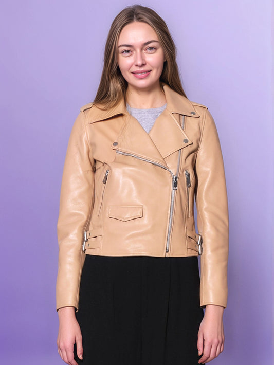 Anspruchsvolle, maßgeschneiderte Lederjacke im Glow-Stil
