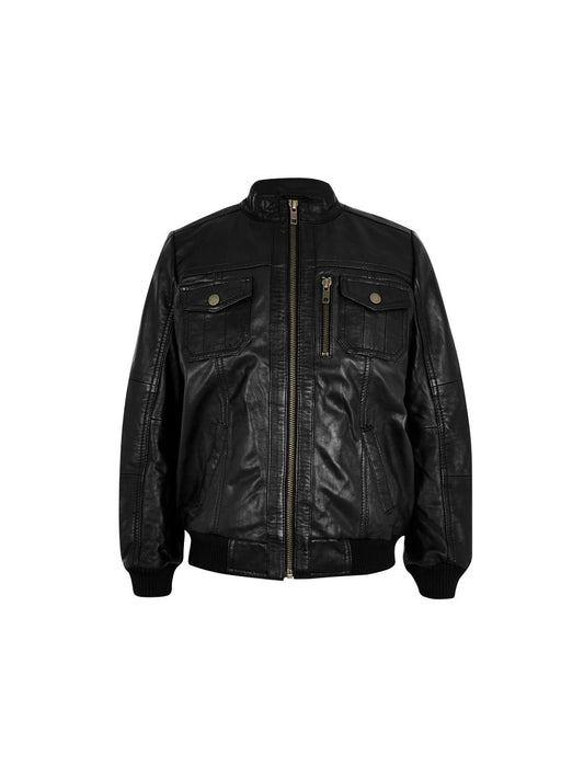 Stand Trek Lambskin Leather Jacket for Boys