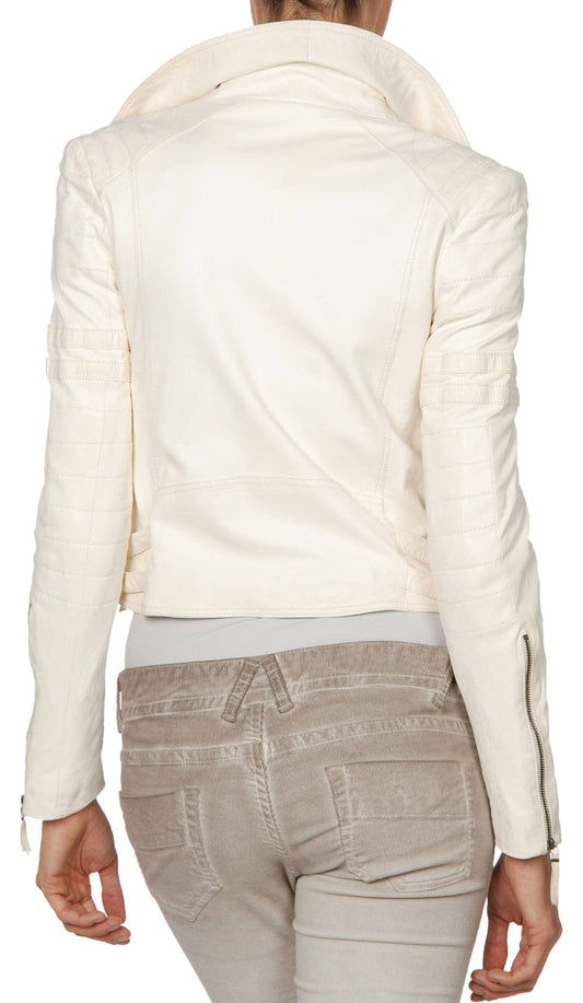 Starlet Luxe Bomber Leather Jacket for Women - Leatherkin