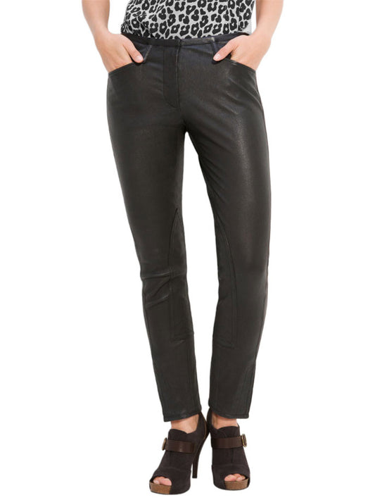 Superbe pantalon en cuir slim