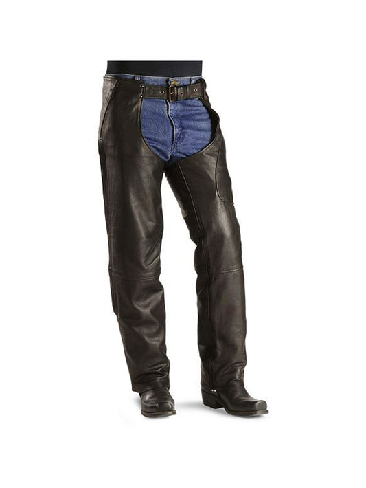 Style Flex Biker Leather Chaps for Men - Leatherkin