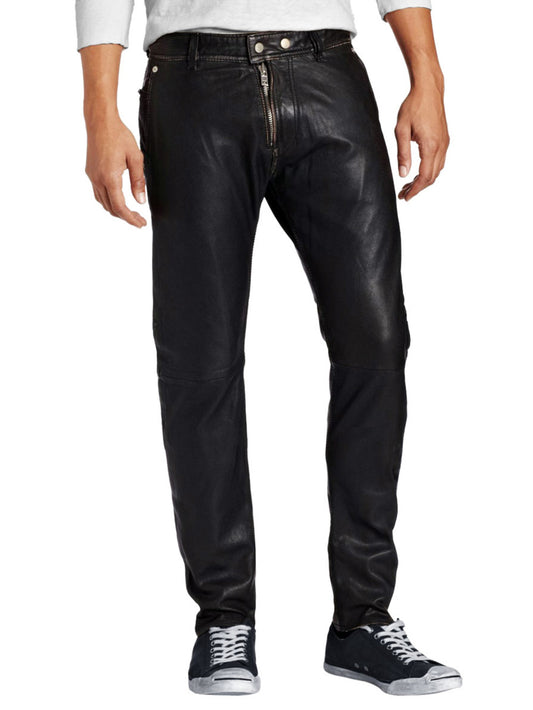 Pantalon en cuir véritable élégant et fantastique pour homme