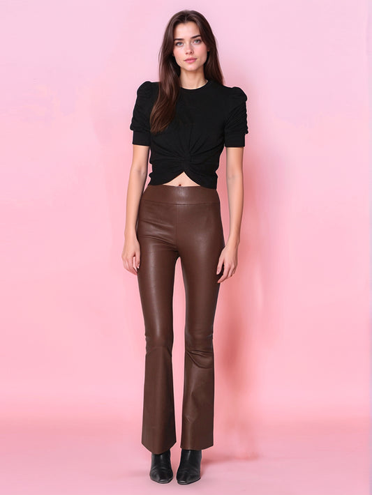 Pantalon en cuir de luxe au charme intemporel