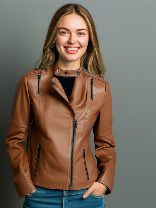 Veste de motard en cuir formelle Tough Edge