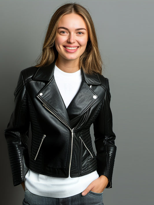 Veste de moto en cuir ultra moderne