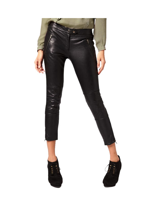 Urban Cool Leder-Caprihose für Damen