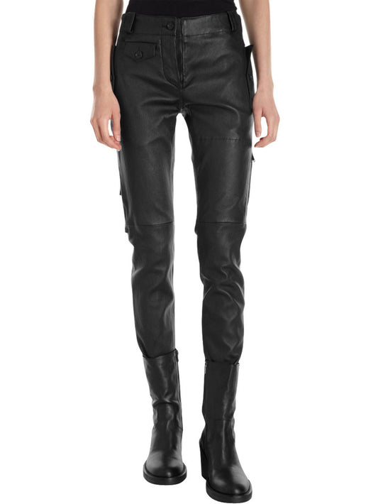 Pantalon utilitaire en cuir d'agneau