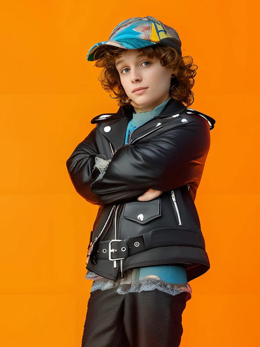 Veste en cuir zippée Zoom Moto pour garçon