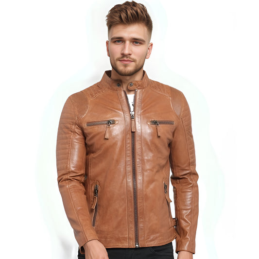 Genuine Nappa Varsity Leather Jacket