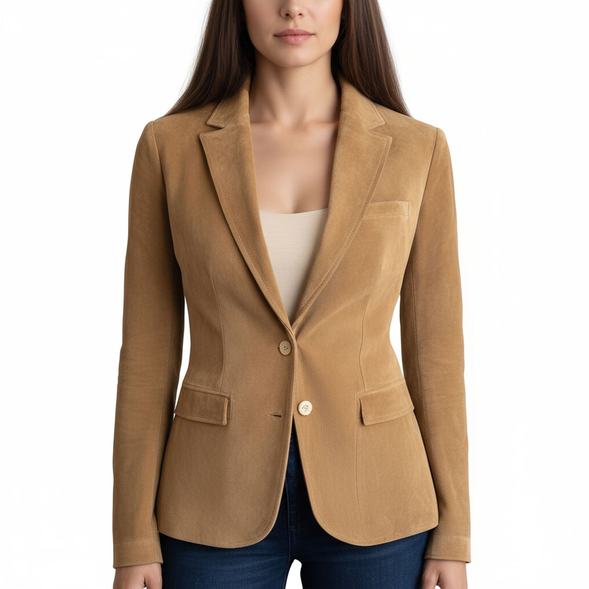 Aurelia Luxe Suede Leather Coat - Leatherkin