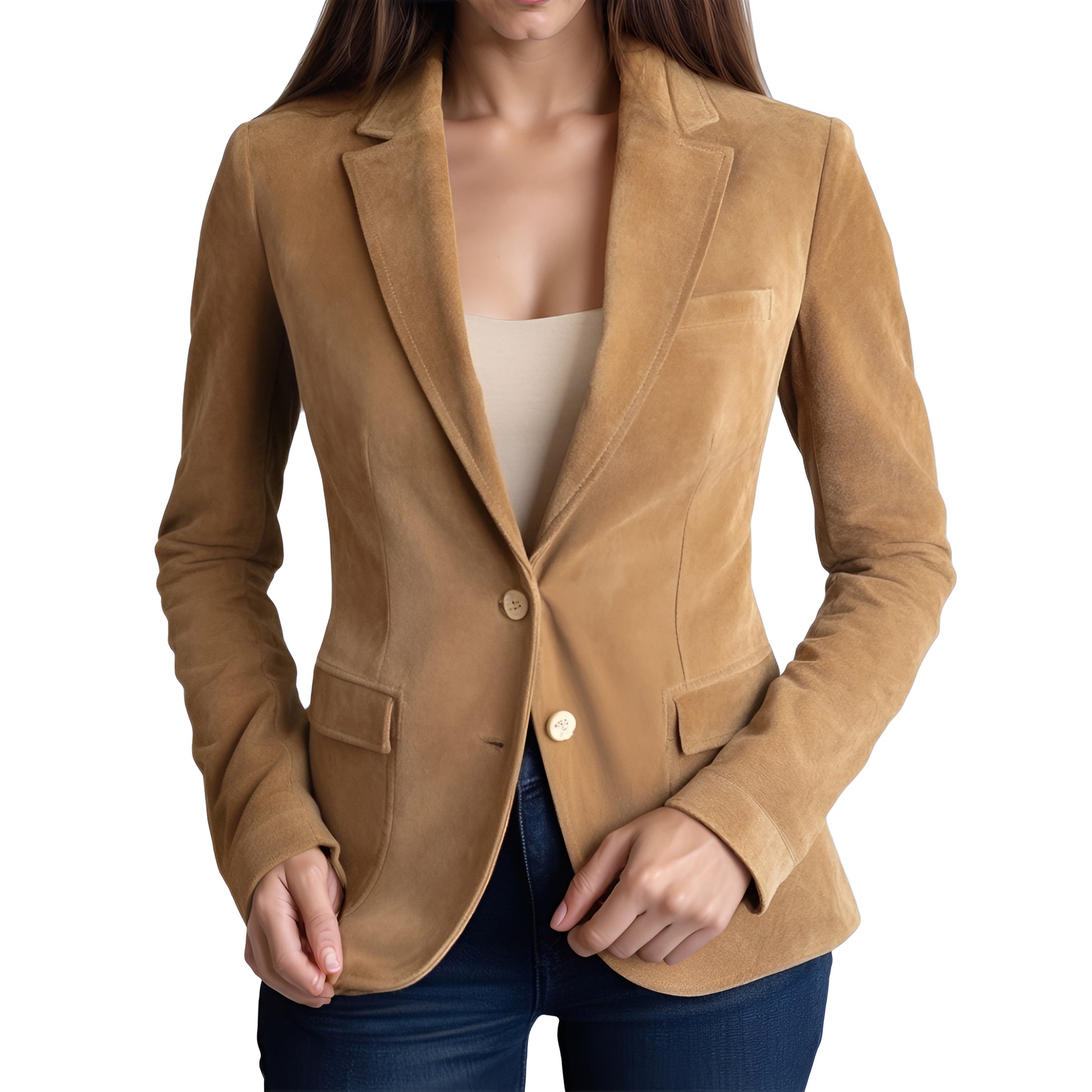 Aurelia Luxe Suede Leather Coat - Leatherkin