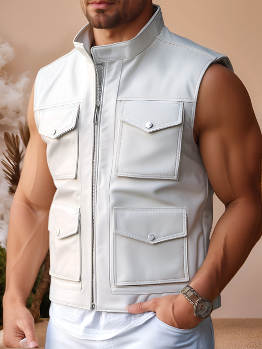 Aeroform Genuine Leather Vest for Men