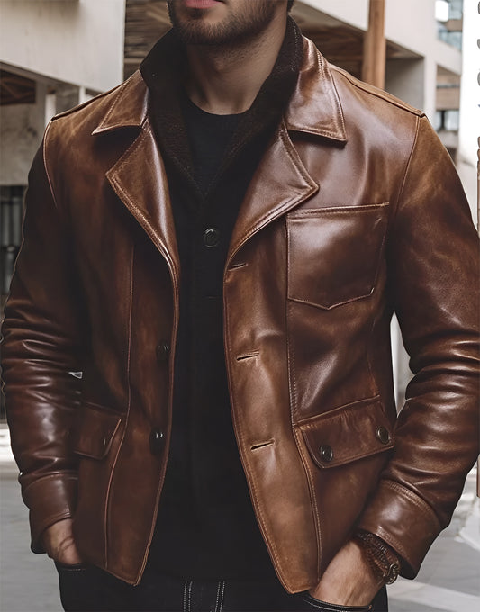 Albern Edge Leather Blazer