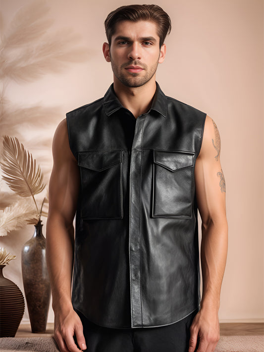 Alchemy Fit Genuine Leather Vest for Men