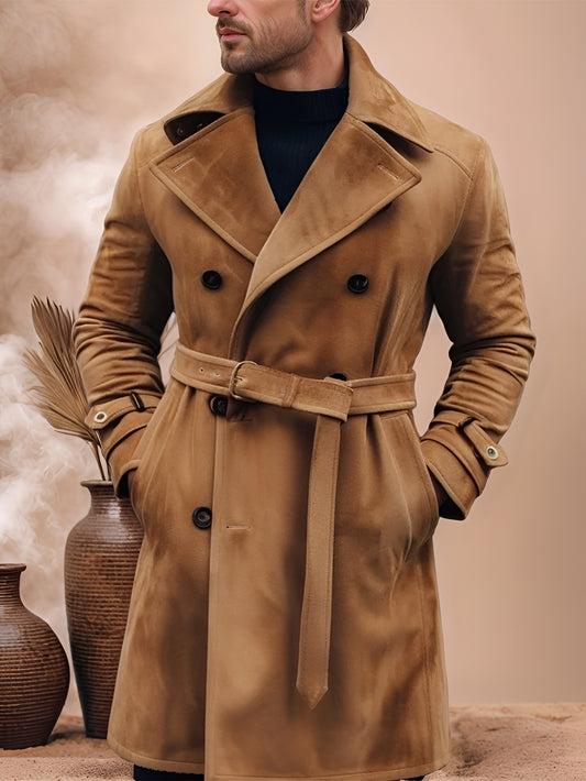 Alure Muse Genuine Suede Leather Coat for Men