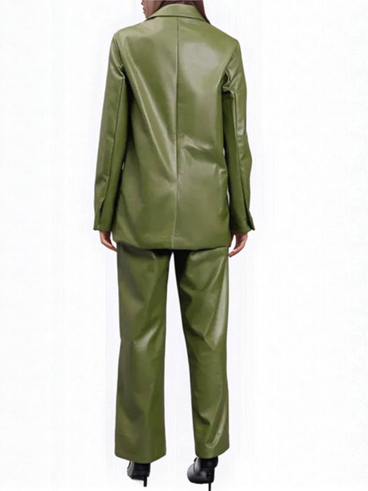 Amber Glow Utility Leather Two Piece Set