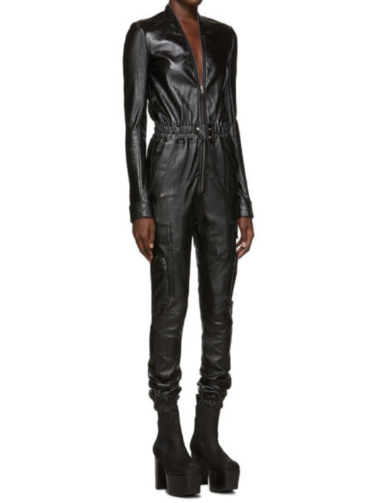 Apex Valor Cargo Leather Jumpsuit