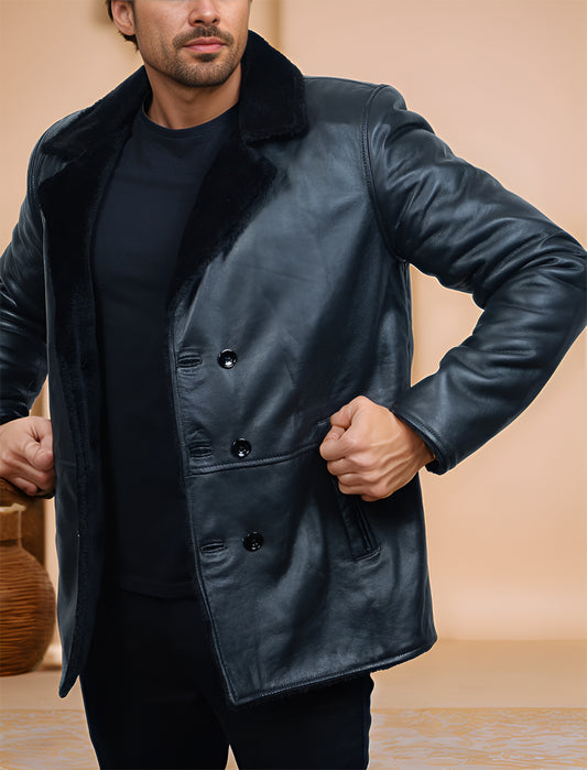 Astrel Muse Genuine Leather Coat for Men