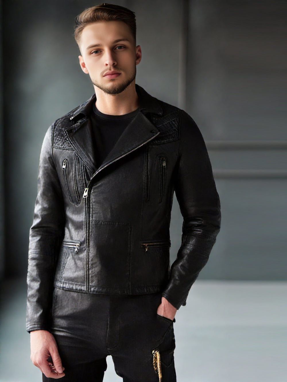 Mens Leather Biker Jackets