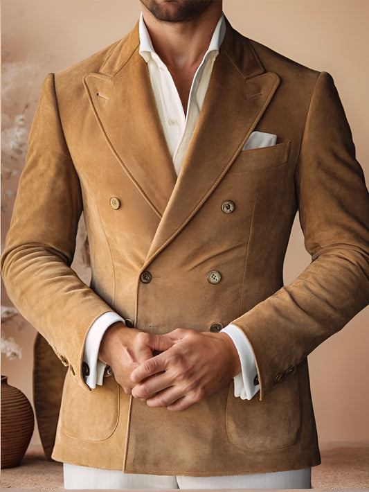 Atheron Style Suede Leather Blazer