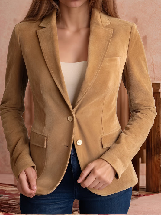 Aurelia Luxe Suede Leather Coat