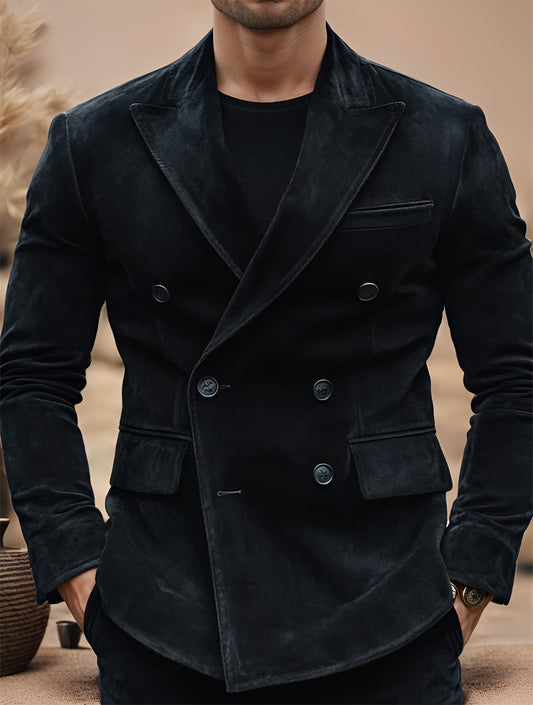 Aurelio Fit Suede Leather Blazer