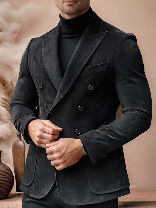 Aurex Mode Suede Leather Blazer