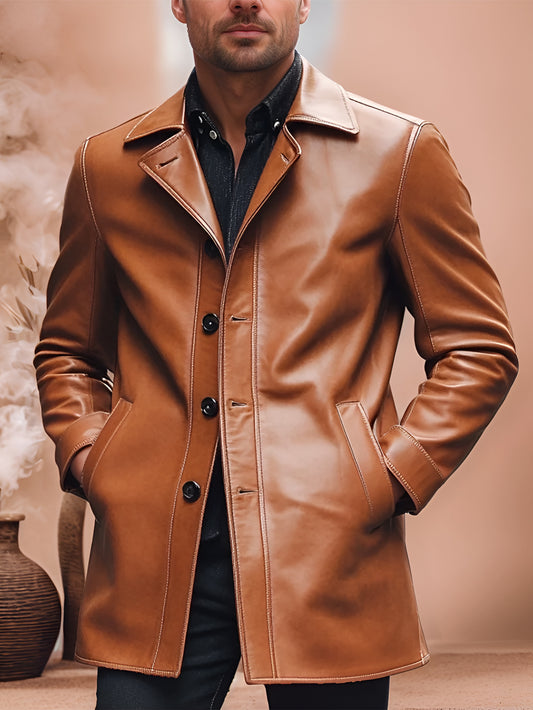 Auri Dusk Mens Pure Leather Coat
