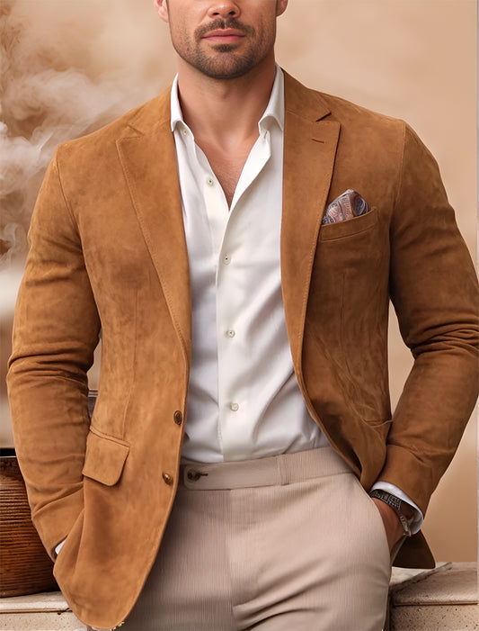 Axton Crest Suede Leather Blazer