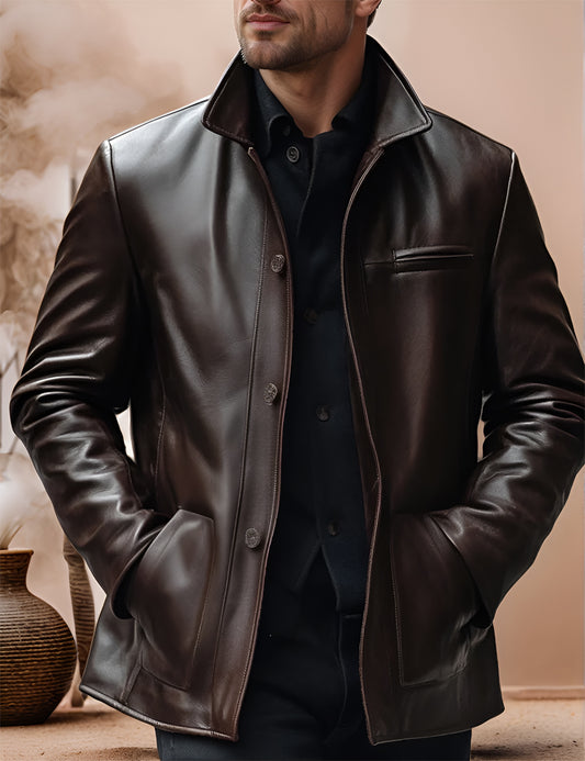 Azra Whisper Mens Leather Coat