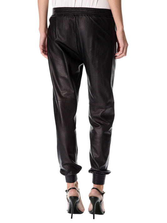 Baggy Sporty Leather Pants