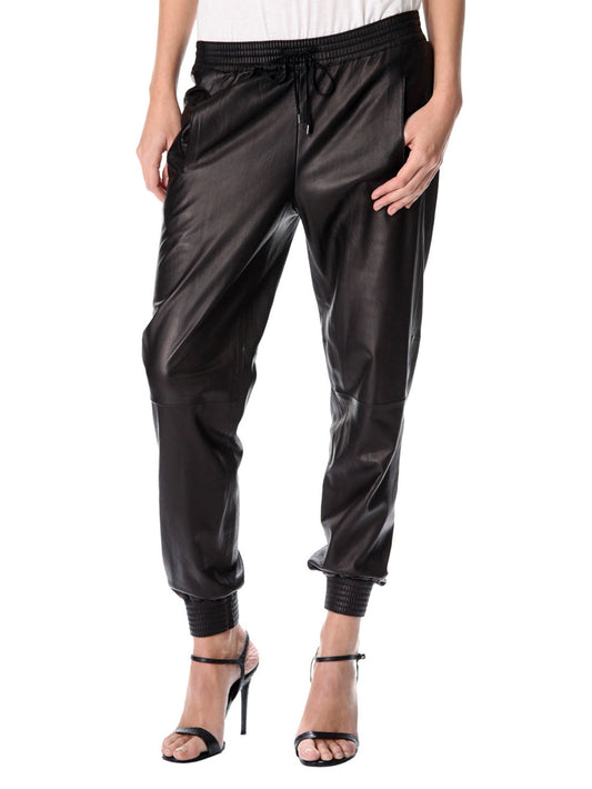 Baggy Sporty Leather Pants