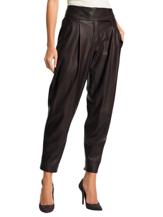 Baggy Tapered Leather Pants