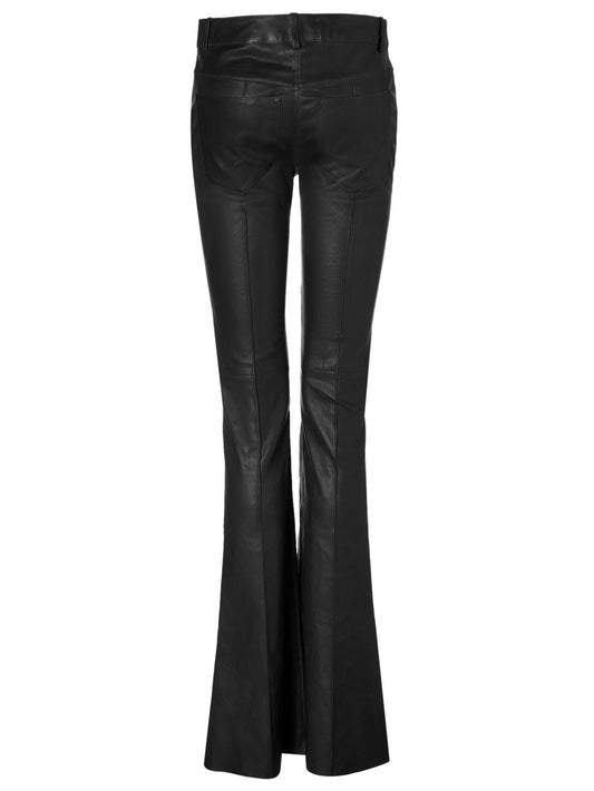 Bell-Bottom Chic Leather Pants