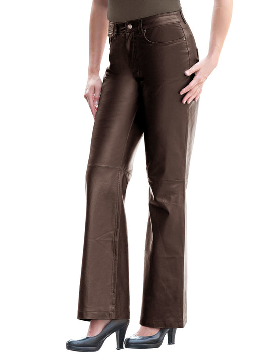 Bootcut Formal Leather Pants