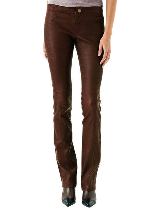 Bootcut Leather Pants for Women