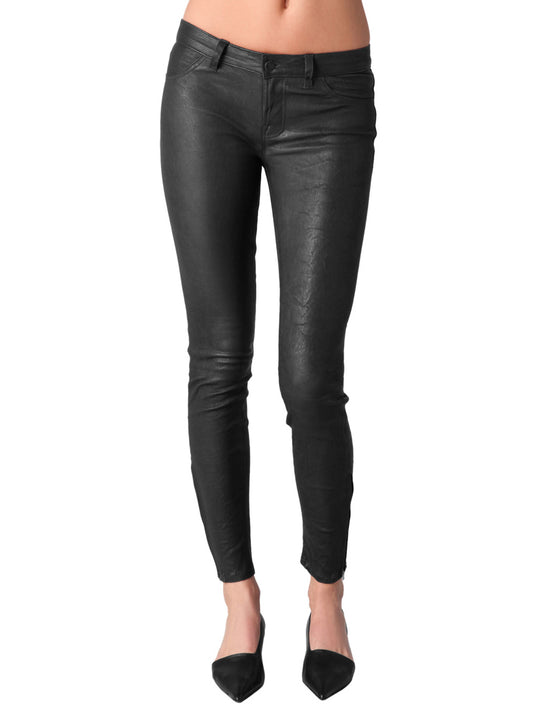 Bouncy Ankle Leather Pants
