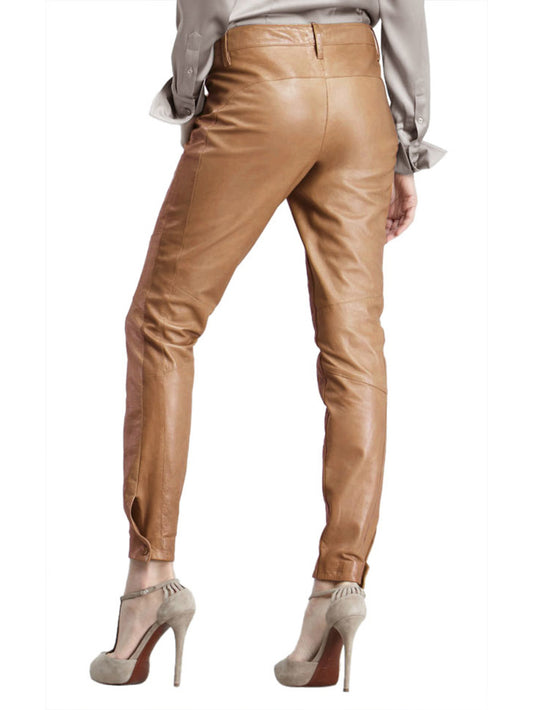 Business-Style Leather Pants
