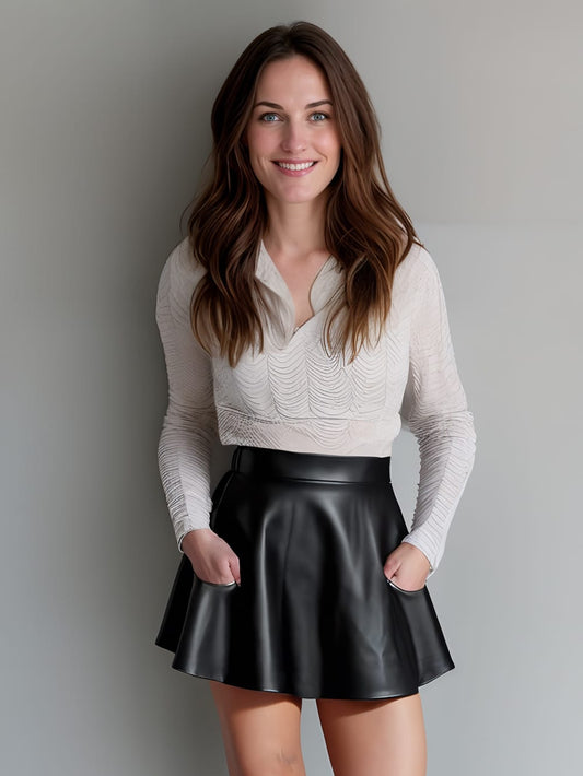 Captivating Mini Leather Skirt