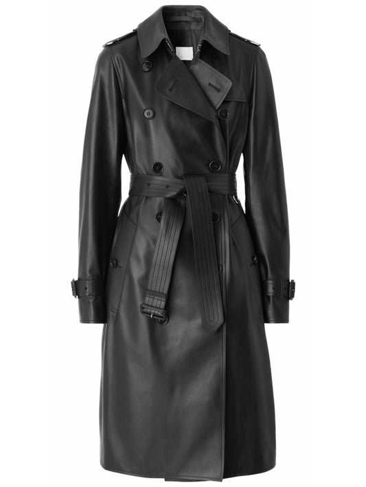 Charismatic Charm Leather Coat for Women