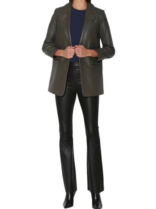 Chic Dusk Leather Blazer for Women