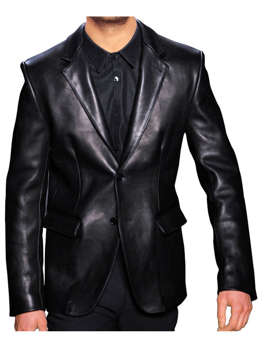 Classic Style Leather Blazer for Men