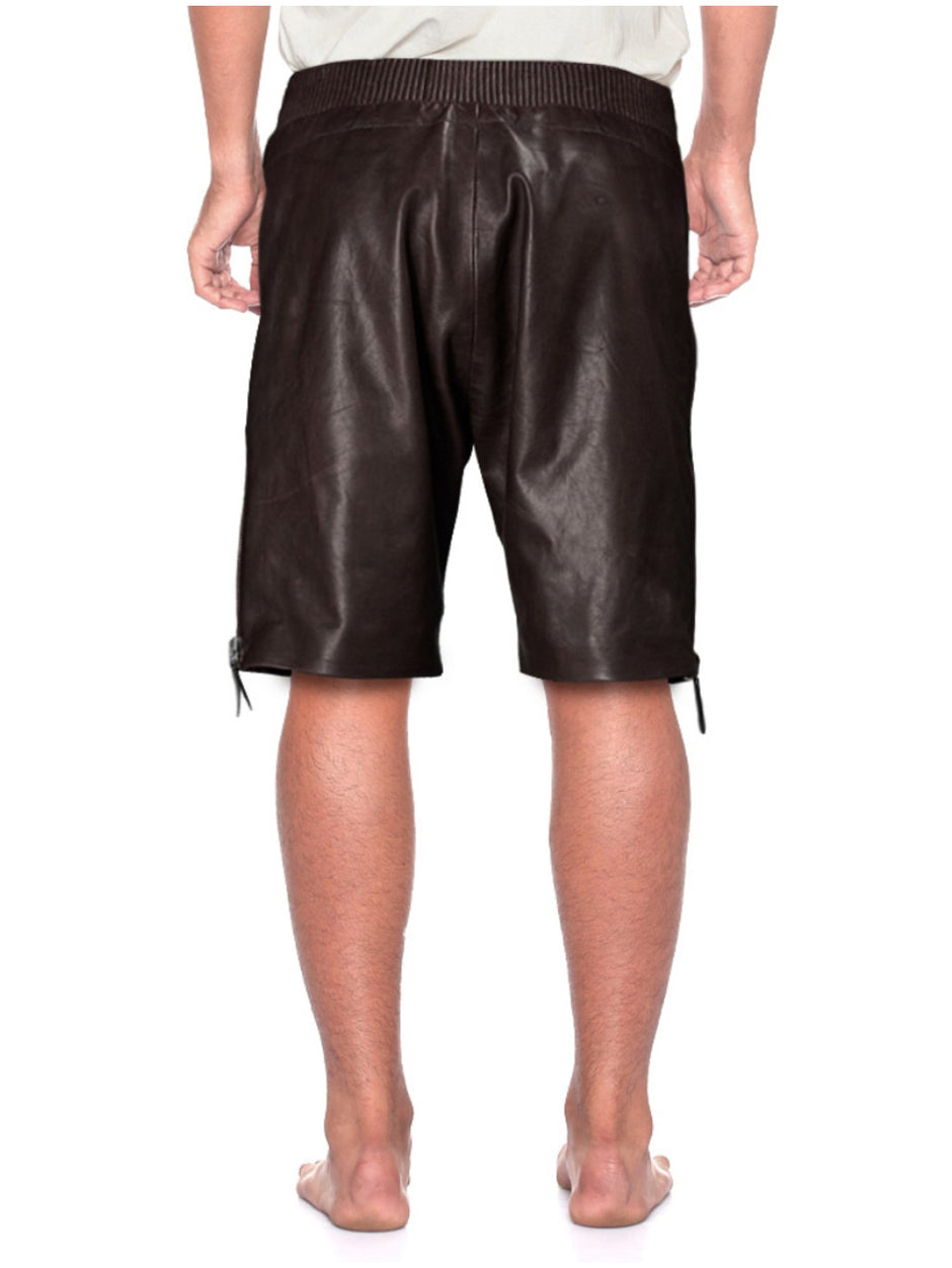 Men Unique Style Leather Shorts Summer main image 1