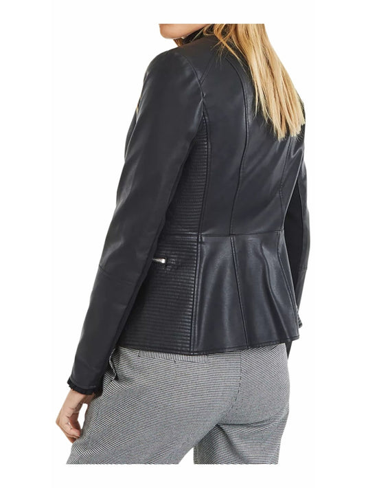 Cool Ribbed Leather Jacket